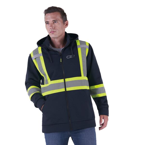 Infinity - Hi-Vis Full Zip Hooded Sweatshirt w/ Detachable Hood Thumbnail